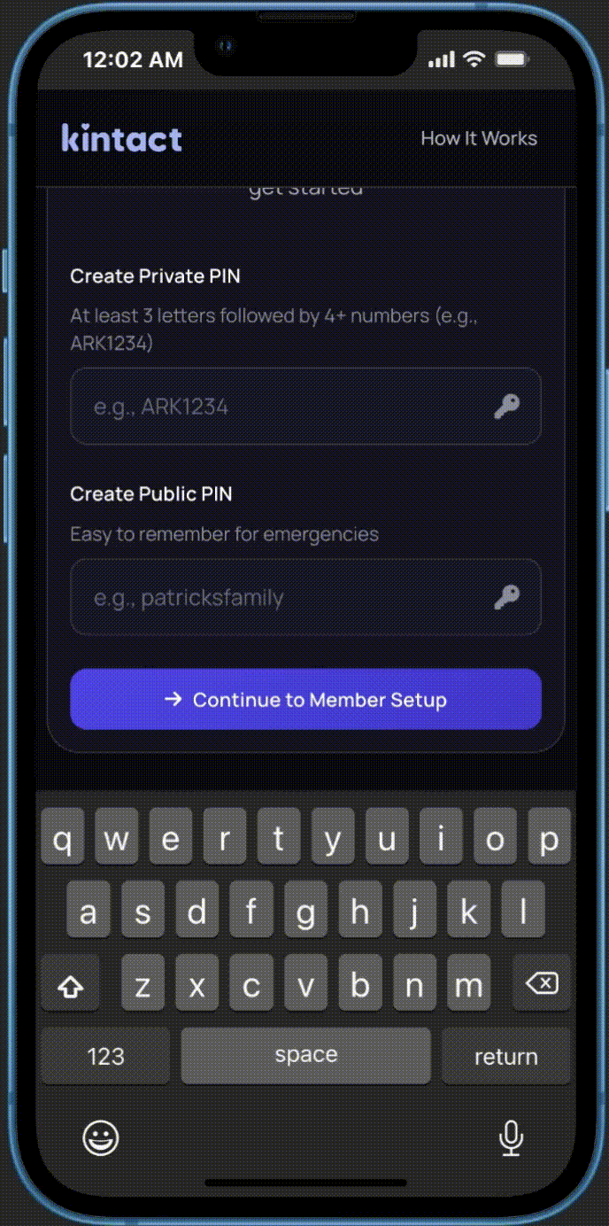 Create Your Secure PINs